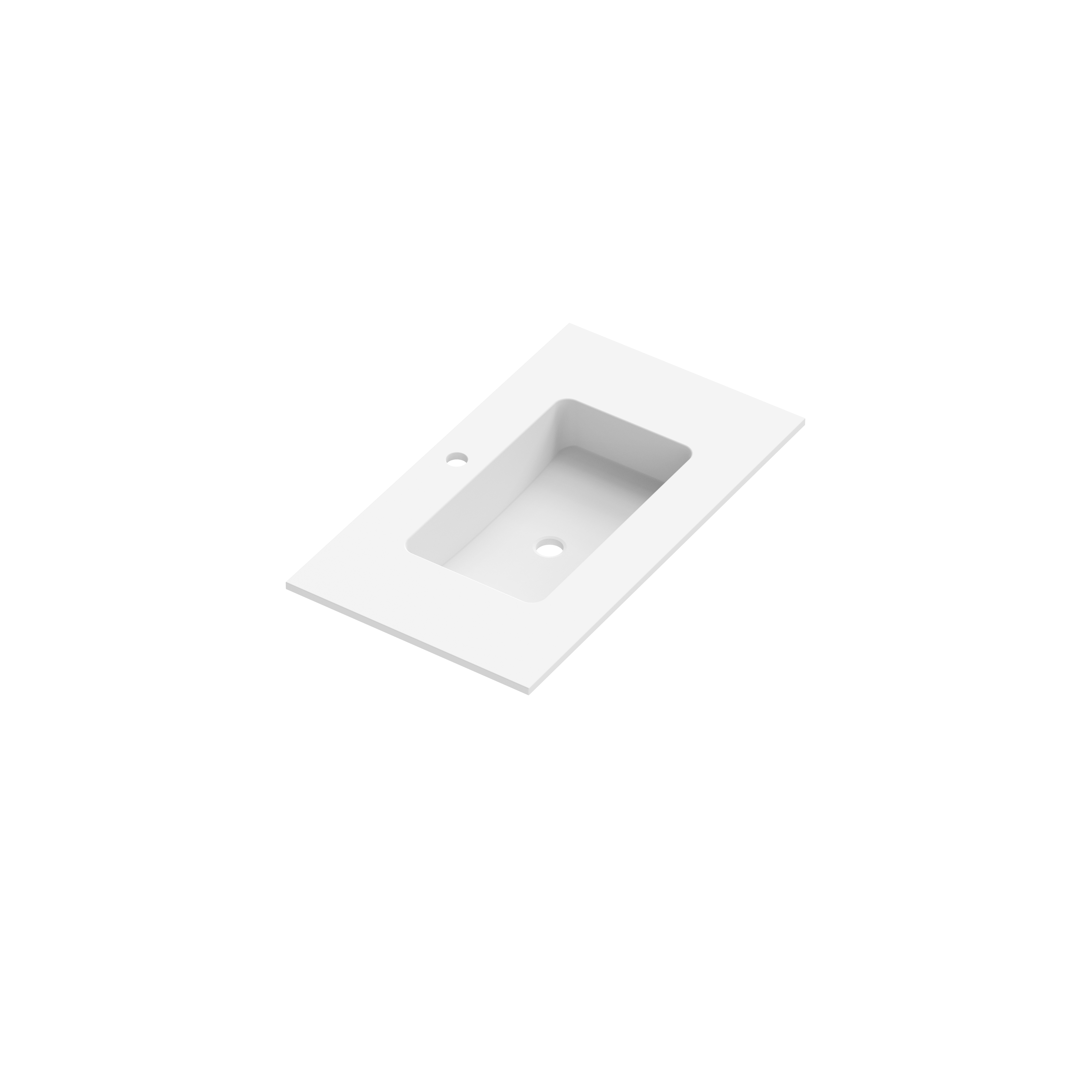 Lavabo pleine surface blanc Ambar
