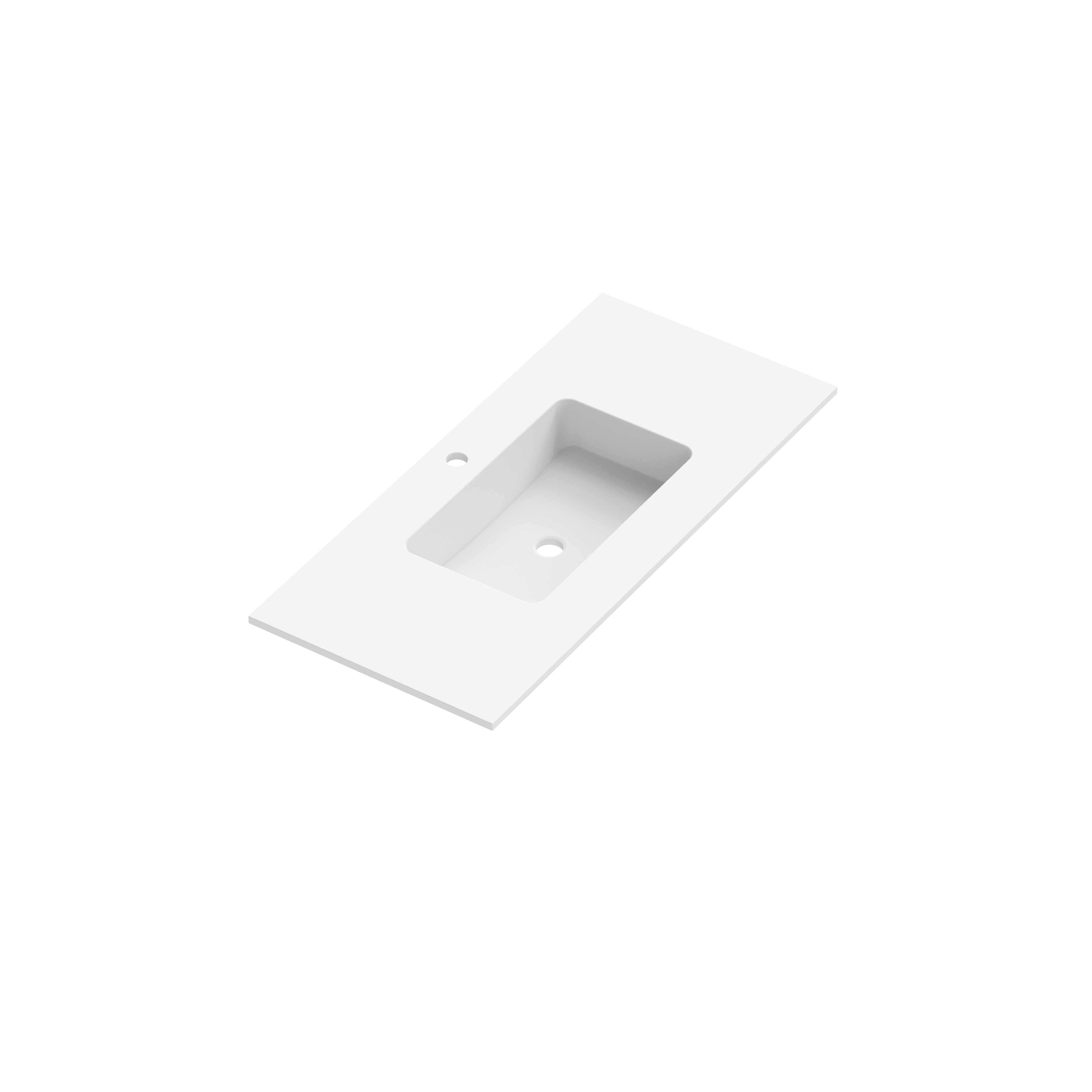 Lavabo pleine surface blanc Ambar