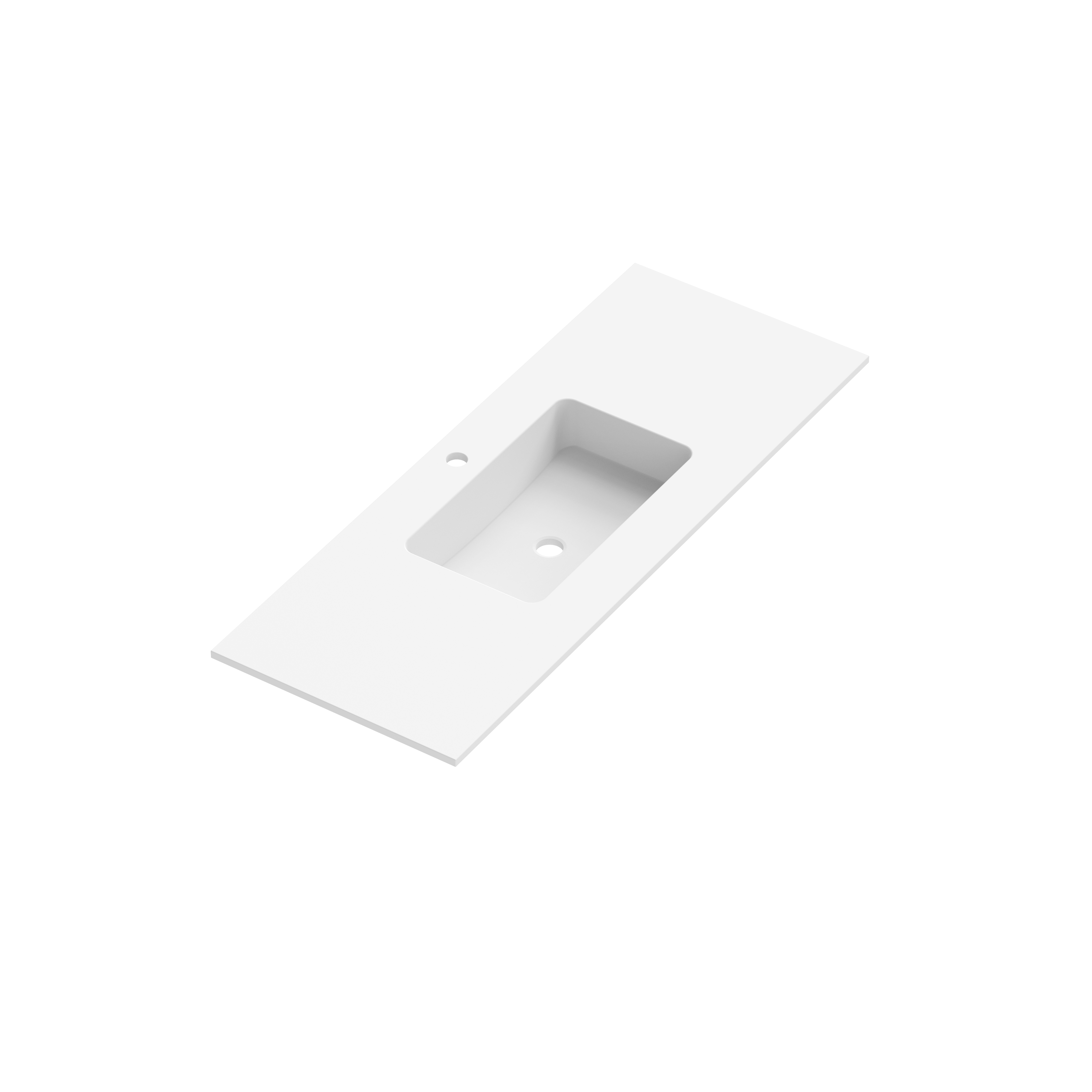 Lavabo pleine surface blanc Ambar