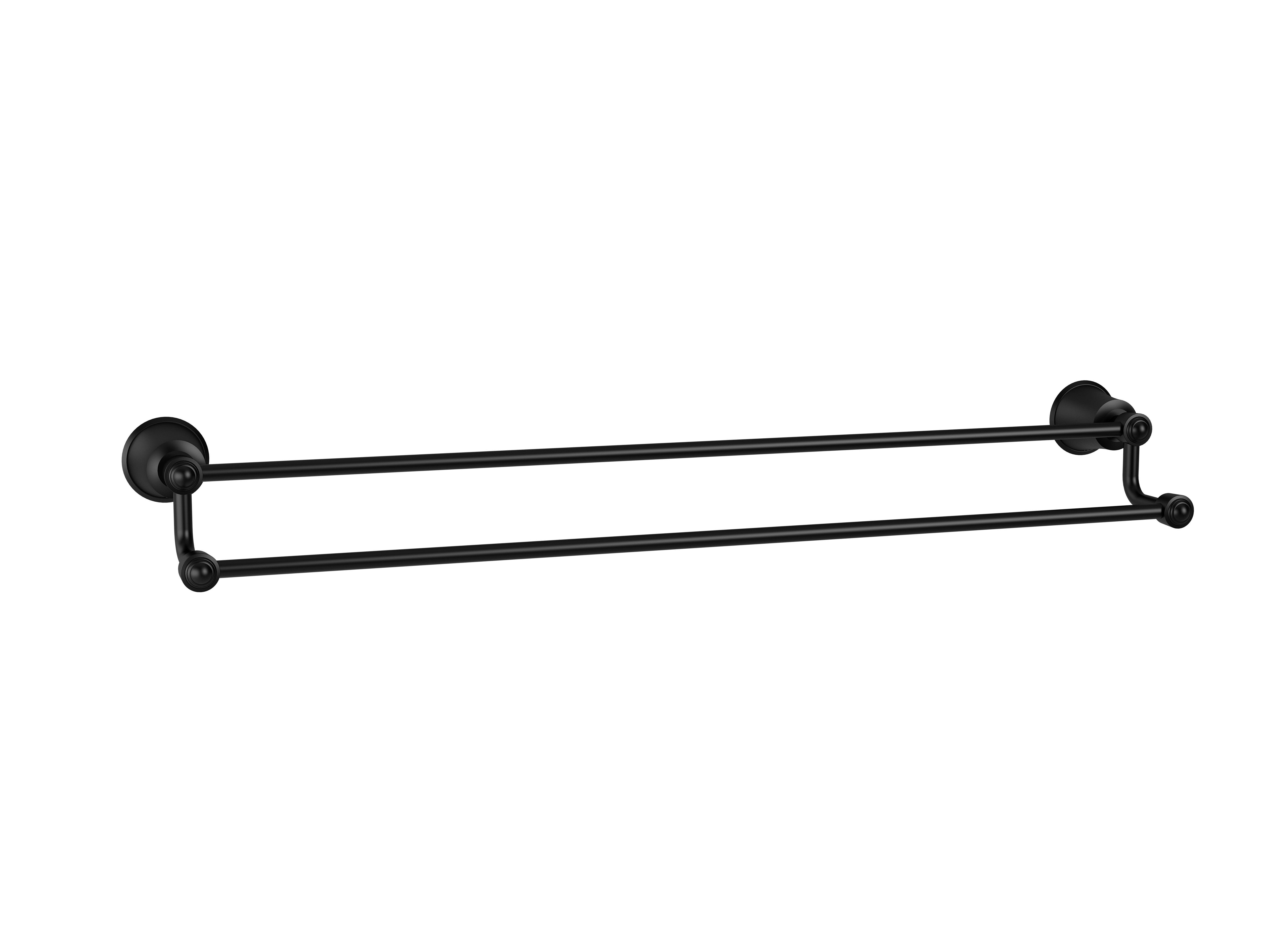 RUSTIK™                       _x001E_24" Double Towel Bar Black