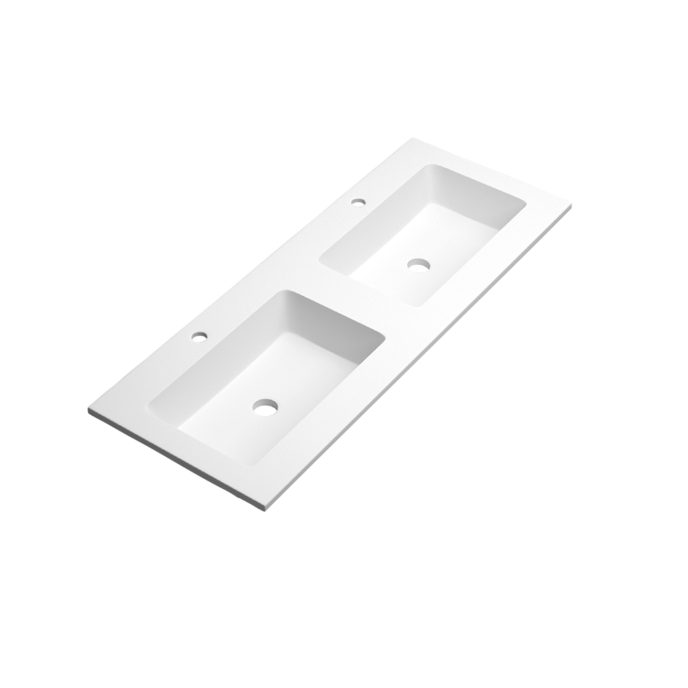 Lavabo pleine surface blanc Ambar