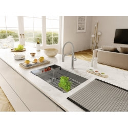 Évier sous plan 1 cuve acier inoxydable Collection Pescara 32,5" x 18,5 de Franke
