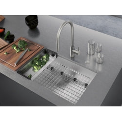 Évier sous plan 1 cuve en acier inoxydable Collection Peak WorkCenter 29" x 18" de Franke