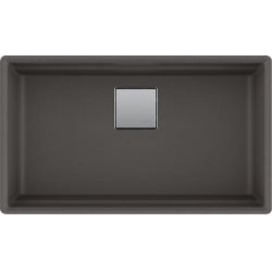 Franke Peak WorkCenter 32.0 in. x 18.8 in. Single Bowl Kitchen Sink in Gray Granite Stone