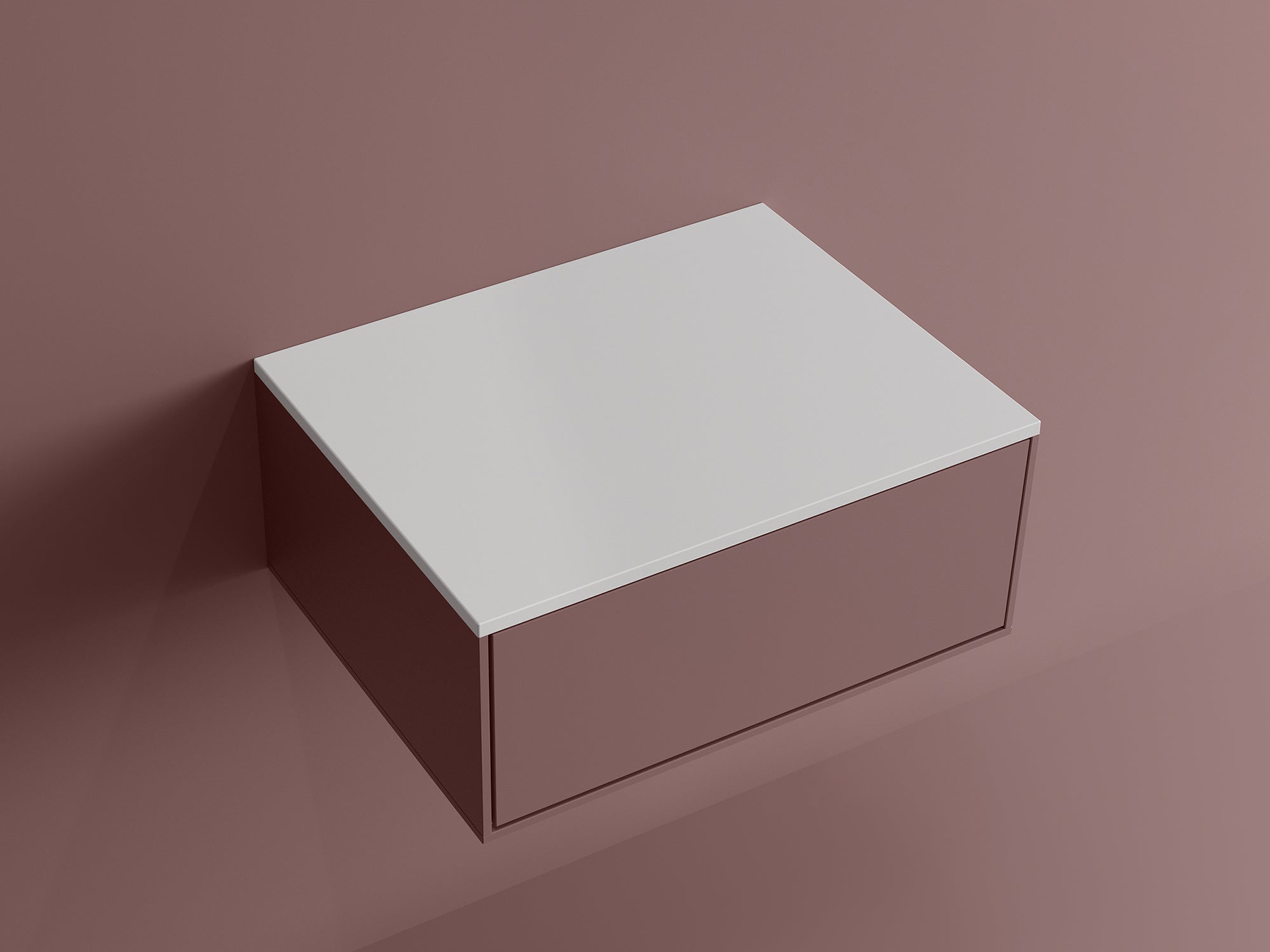 Plan de toilette de 24 po 1/2 po - Blanc mat