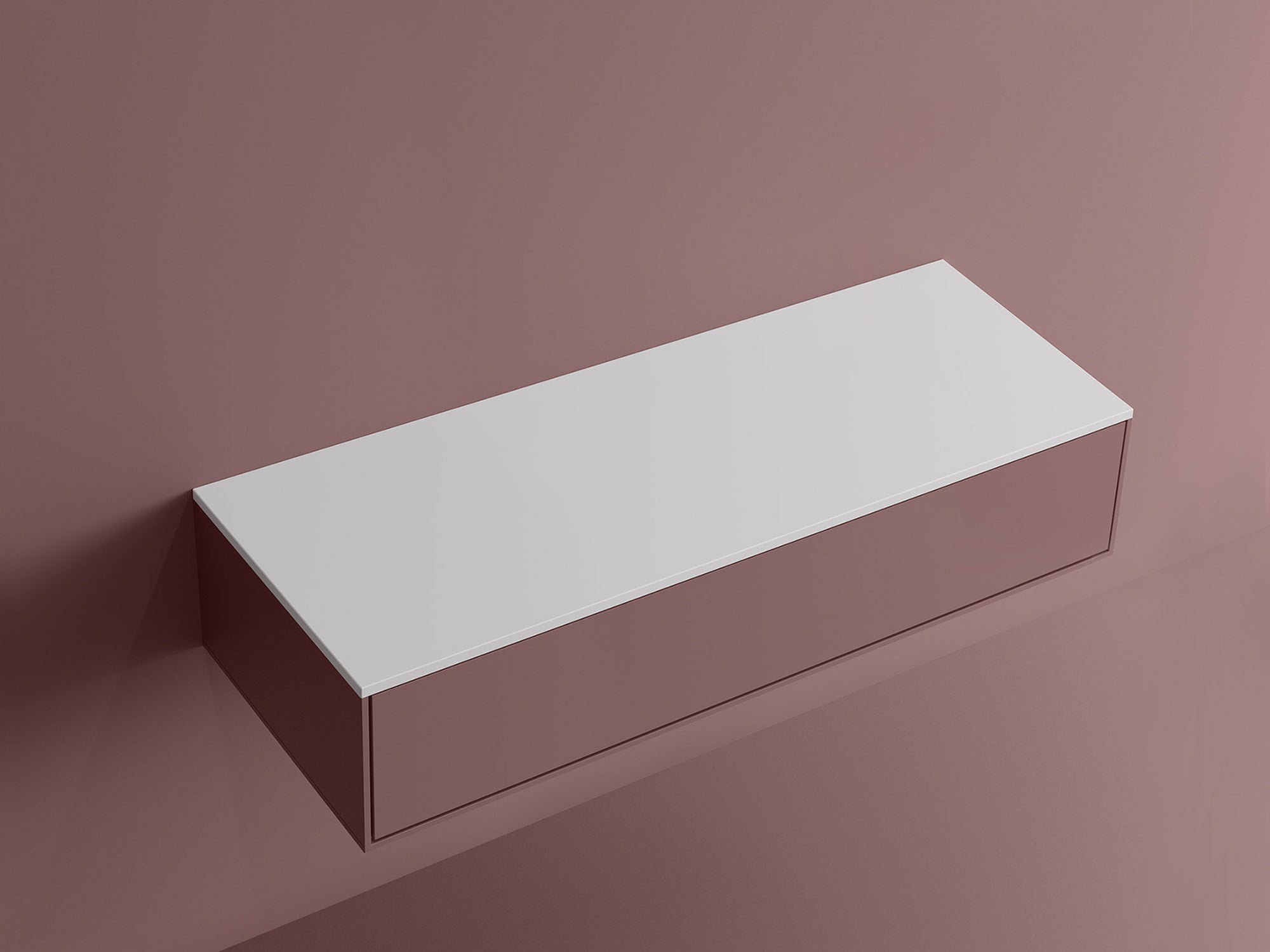 Dessus de meuble-lavabo de 48 po 1/2 po - Blanc mat