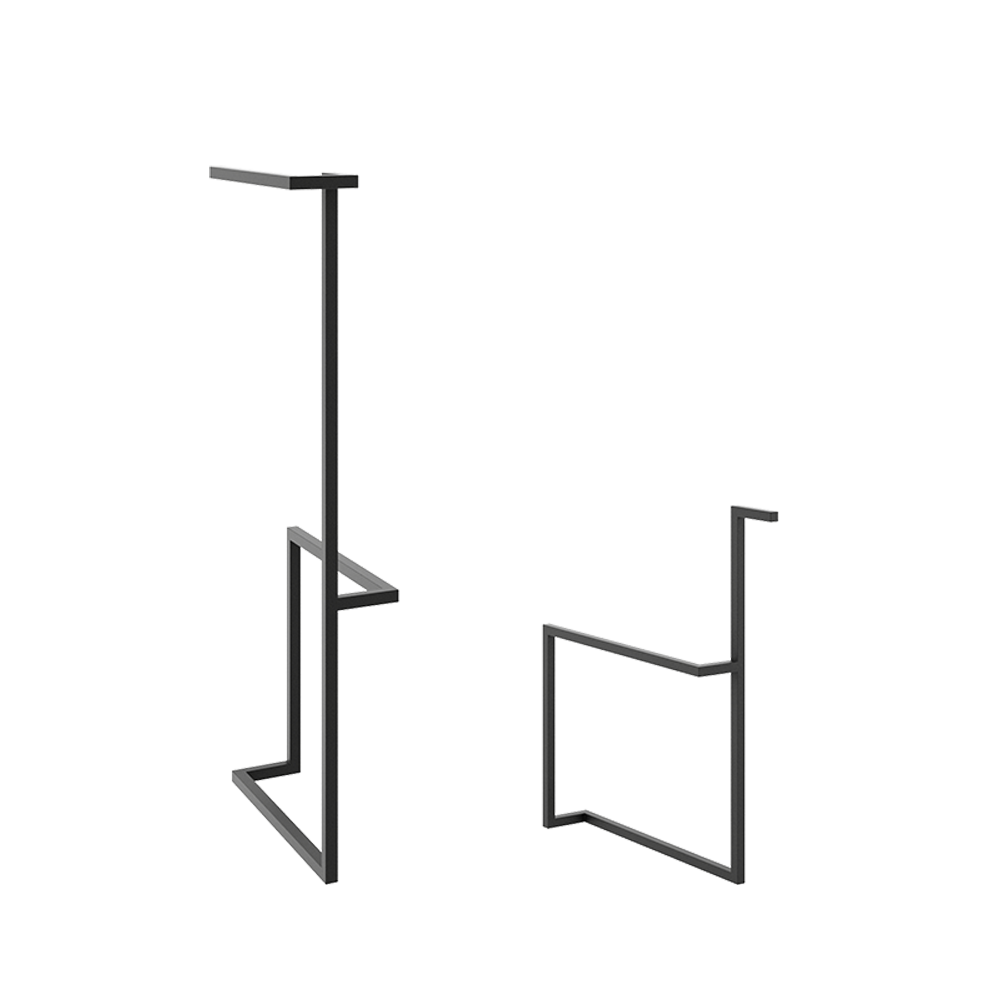 Ensemble de pieds décoratifs Accent avec porte-serviettes - Anthracite