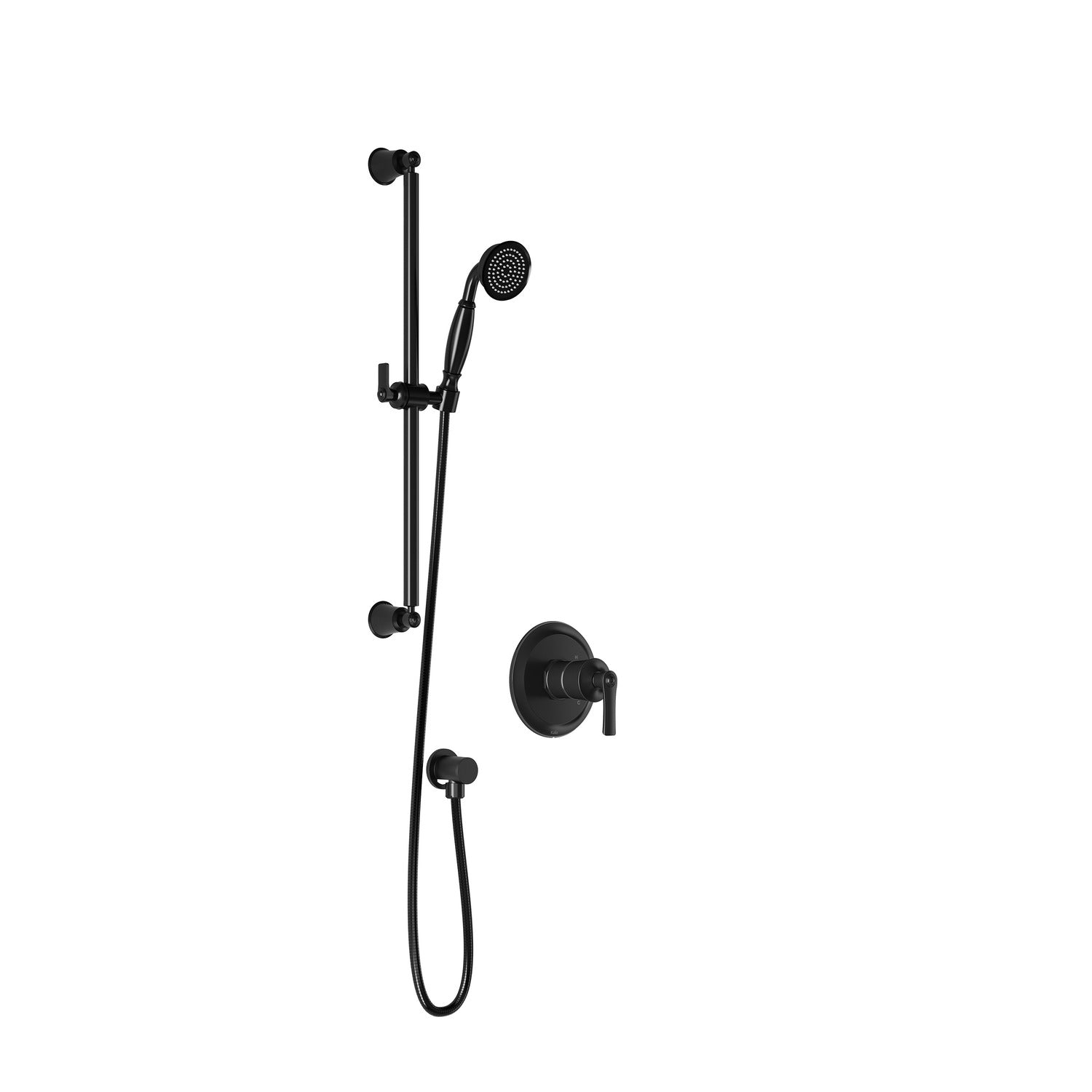 RUSTIK™ PB1 (Valve Non Incluse) : Système de Douche à Pression Équilibrée Noir