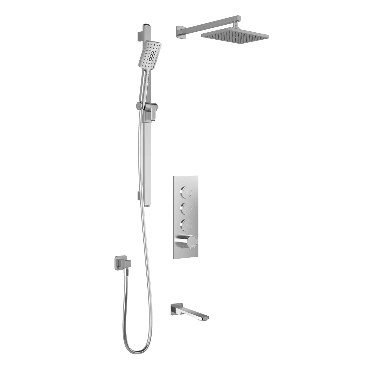 KAREO TB3 Ensemble de douche avec valve à boutons-poussoirs (sans valve)