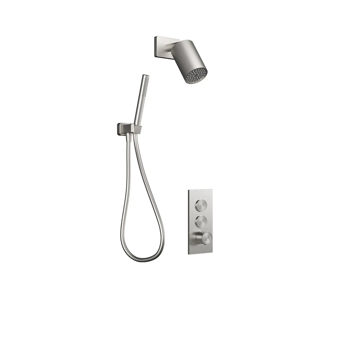 FOLO™ TB4 (Valve Non Incluse) : Système de Douche T/P AQUATONIK™ Boutons-Poussoirs