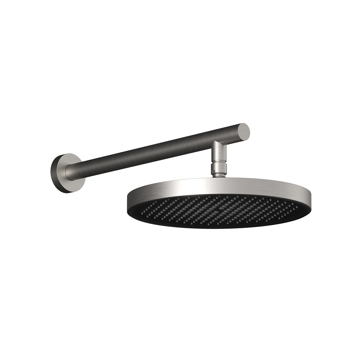 MOROKA™ PLUS Tête de Pluie Ronde de 300mm (11 13/16'') avec Bras Mural 90 Degrees Nickel Pur