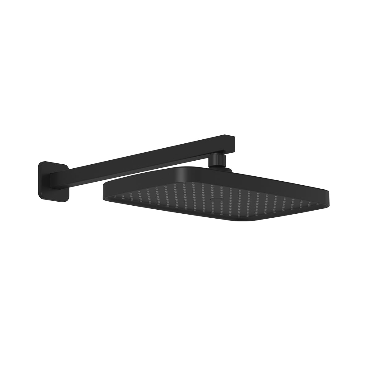 KAREO™ PLUS Tête de Pluie de 325mm x 200mm (12 ¾'' x 7 ⅞'') avec Bras Mural 90 Degrees Noir Mat