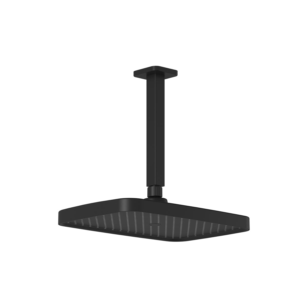 KAREO™ PLUS Tête de Pluie de 325mm x 200mm (12 ¾'' x 7 ⅞'') avec Bras Vertical au Plafond Noir Mat