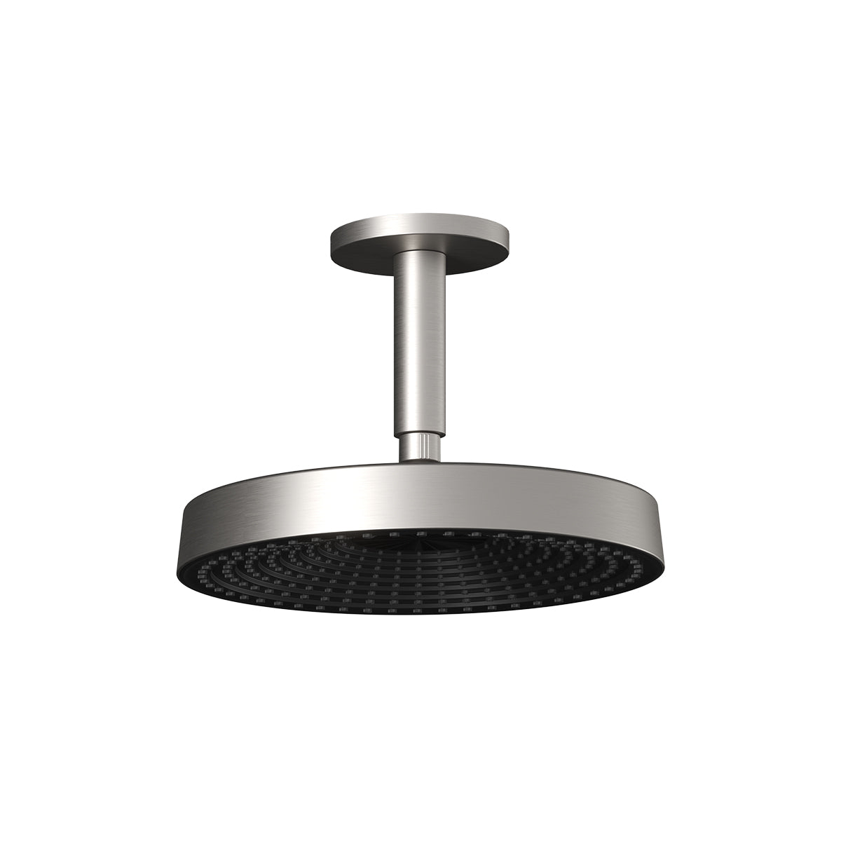 MOROKA™ PREMIA Tête de Pluie Ronde de 300mm (11 13/16'') avec Bras Vertical au Plafond Nickel Pur