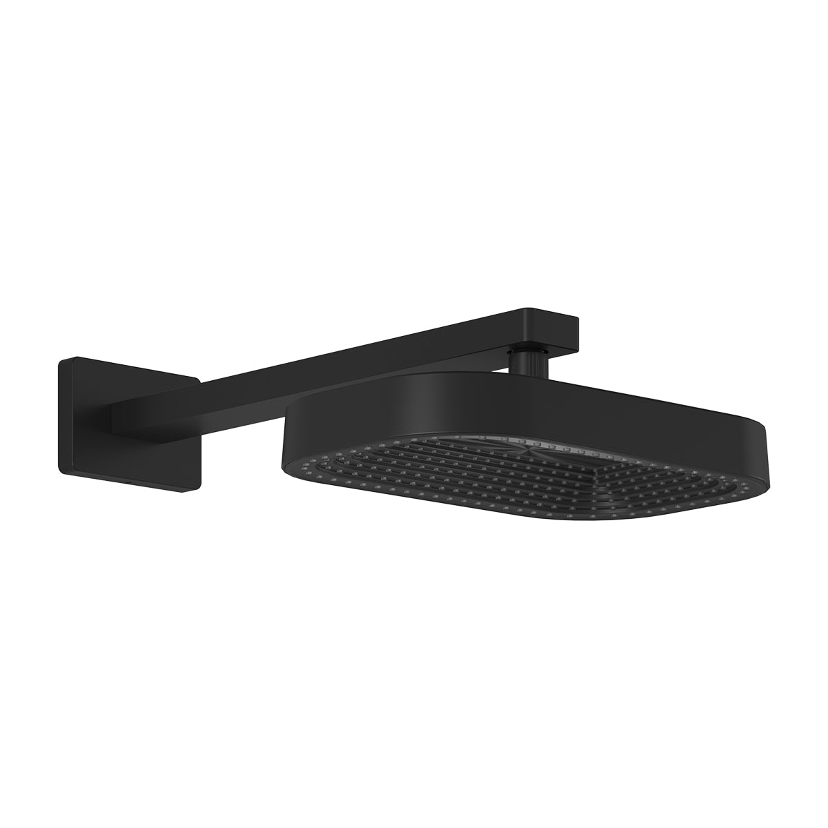 KAREO™ PREMIA Tête de Pluie de 325mm x 200mm (12 ¾'' x 7 ⅞'') avec Bras Mural 90 Degrees Noir Mat