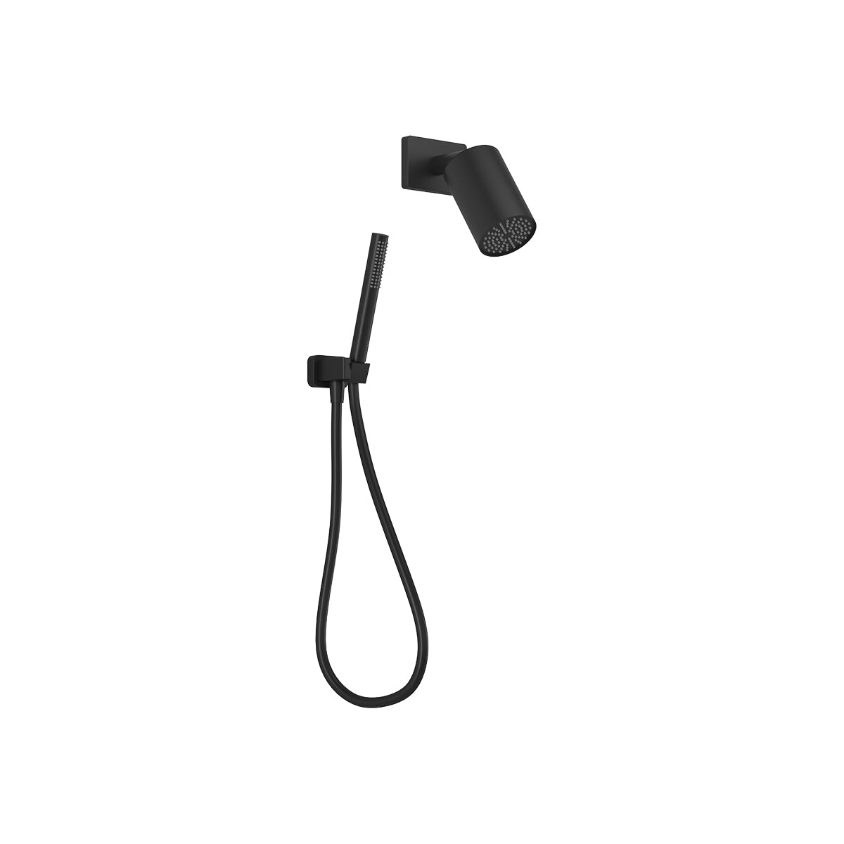 FOLO™ Ensemble Douchette à Main, Support pour Douchette avec Coude d'Alimentation et Boyau Flexible en PVC de 60'' Noir Mat