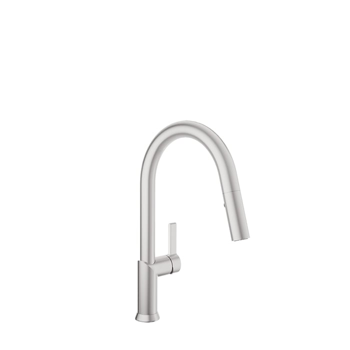 Robinet de cuisine monotrou avec douchette rétractable 2 jets collection VISION