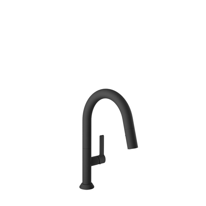 Single-hole bar / prep kitchen faucet with 2-function pull-down spray