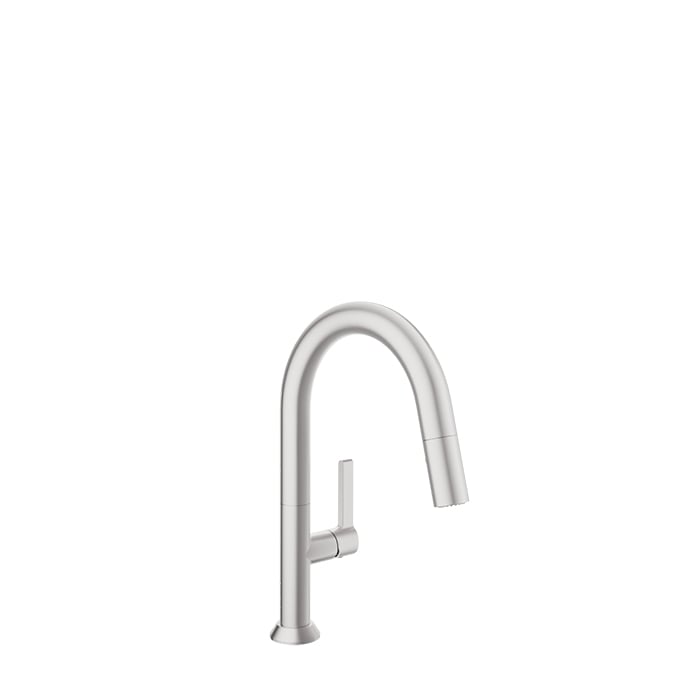 Robinet de cuisine monotrou pour îlot / bar avec douchette rétractable 2 jets