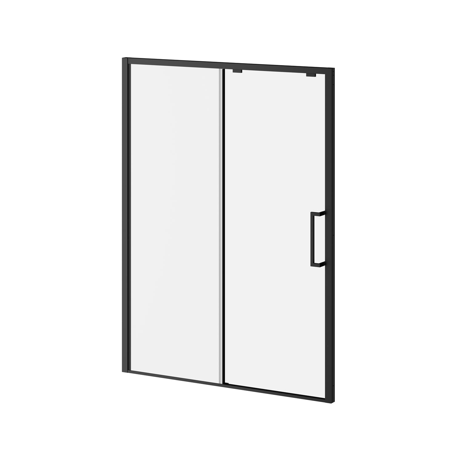 IKONIK avec KaliaProtek™ (Boite 1 de 2) Porte de Douche Coulissante Verre Duraclean 60''x79'' - Panneau Fixe pour Installation en Alcôve (Réversible) Noir Mat