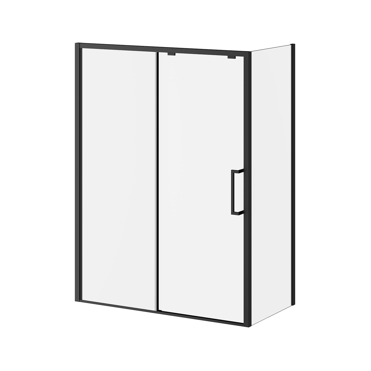 IKONIK Panneau de Retour Verre Duraclean 32''x79'' pour Installation de Coin (Réversible) Noir Mat