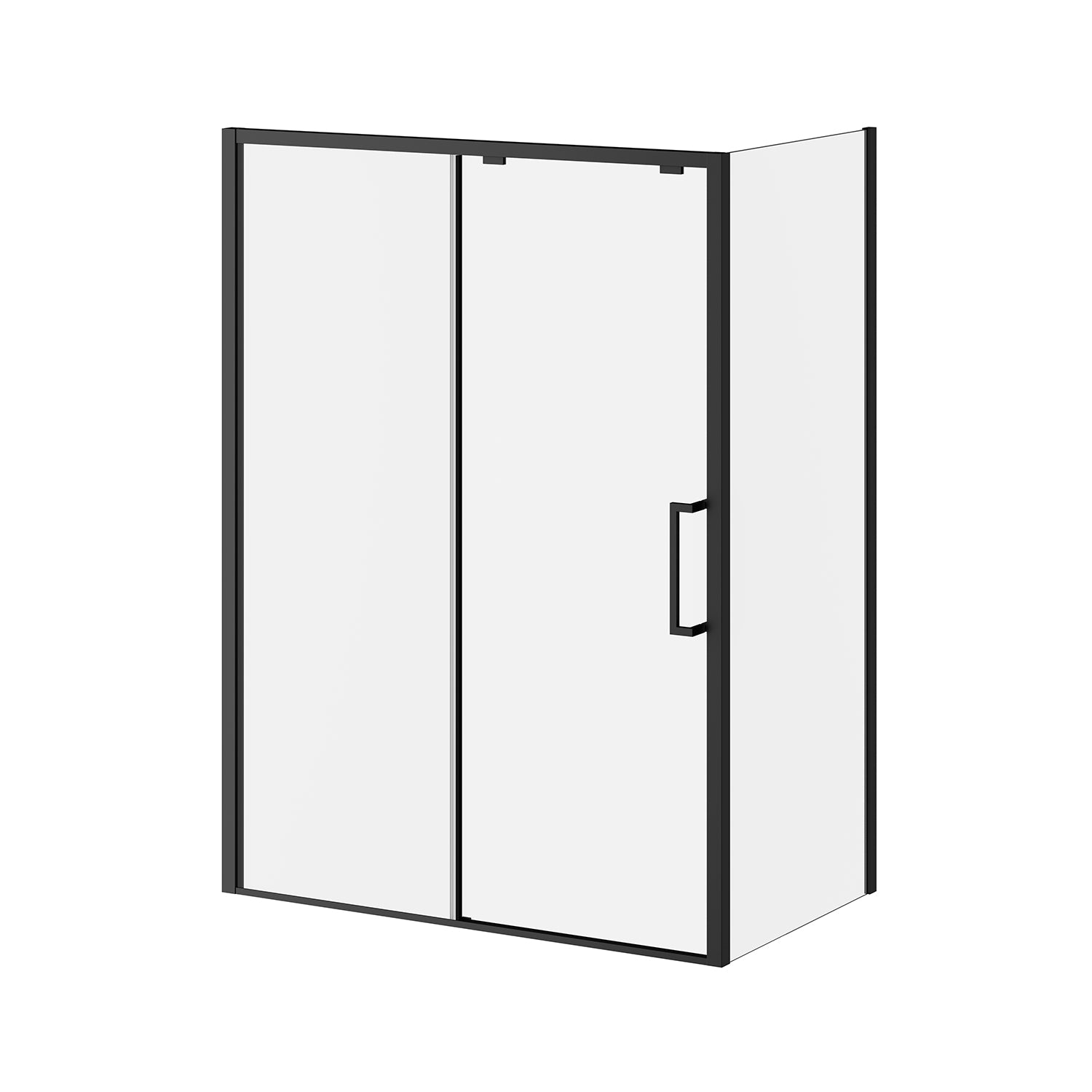 IKONIK avec KaliaProtek™ Panneau de Retour Verre Duraclean 36''x79'' pour Installation de Coin (Réversible) Noir Mat