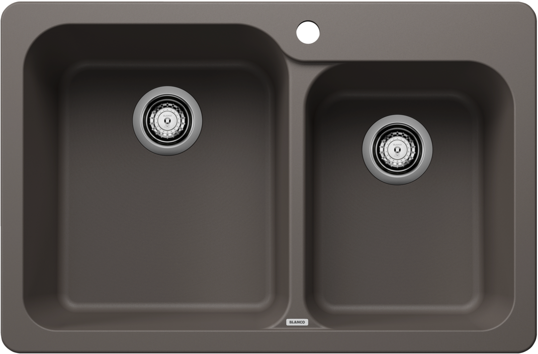 Évier sous plan 2 cuves en silgranit VISION U 1 3/4" de Blanco