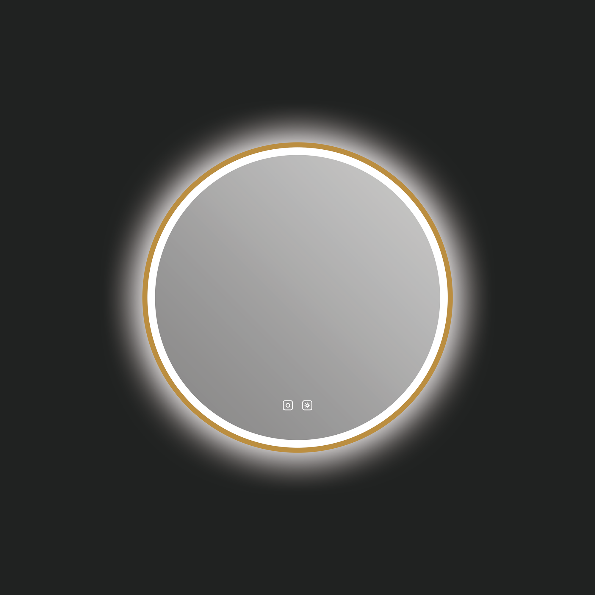 Miroir LED Denver 24" - Or brossé