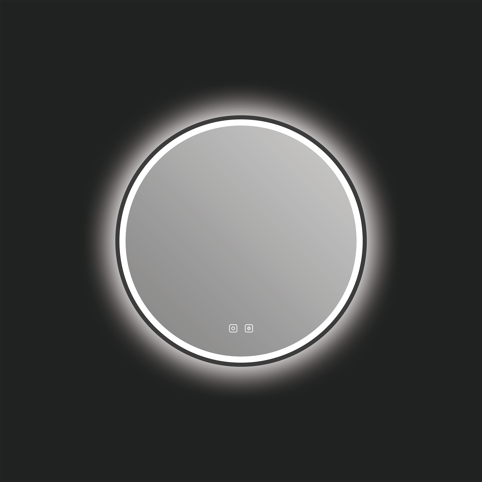 Miroir LED Denver 24" - Noir mat