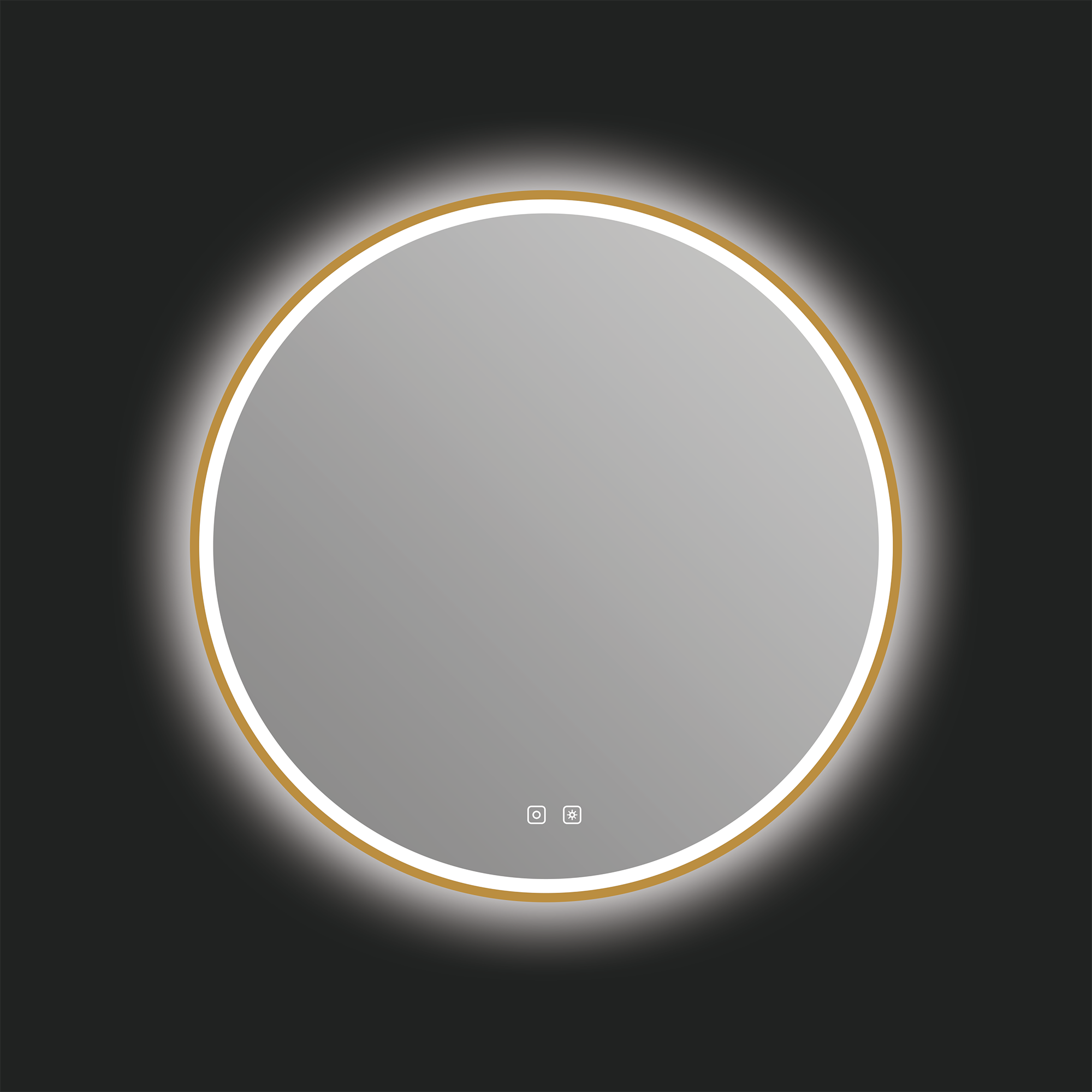 Miroir LED Denver 30" - Or brossé