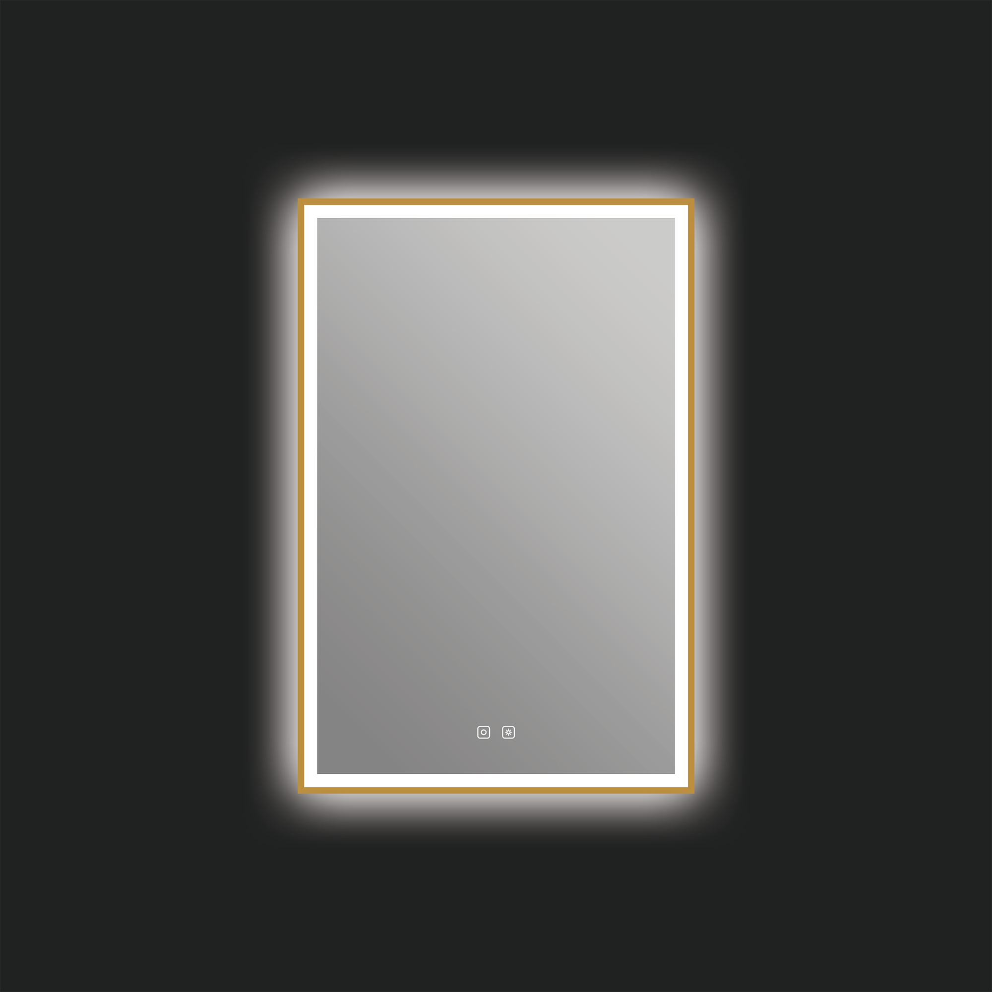 Miroir LED Eden 24" x 36" - Or brossé