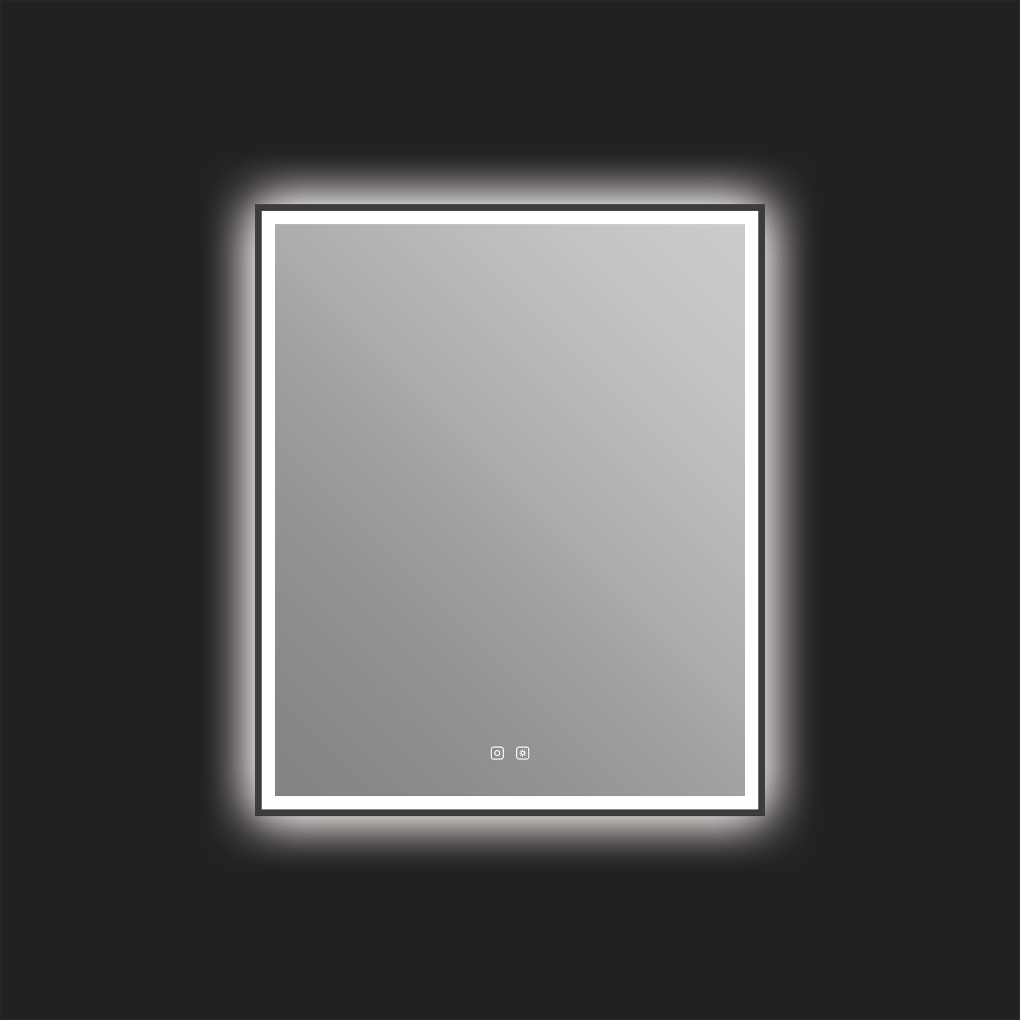 Miroir LED Eden 30" x 36" - Noir mat