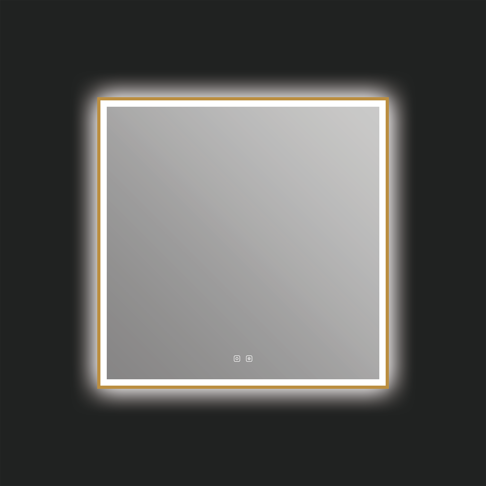 Miroir LED Eden 36" x 36" - Or brossé