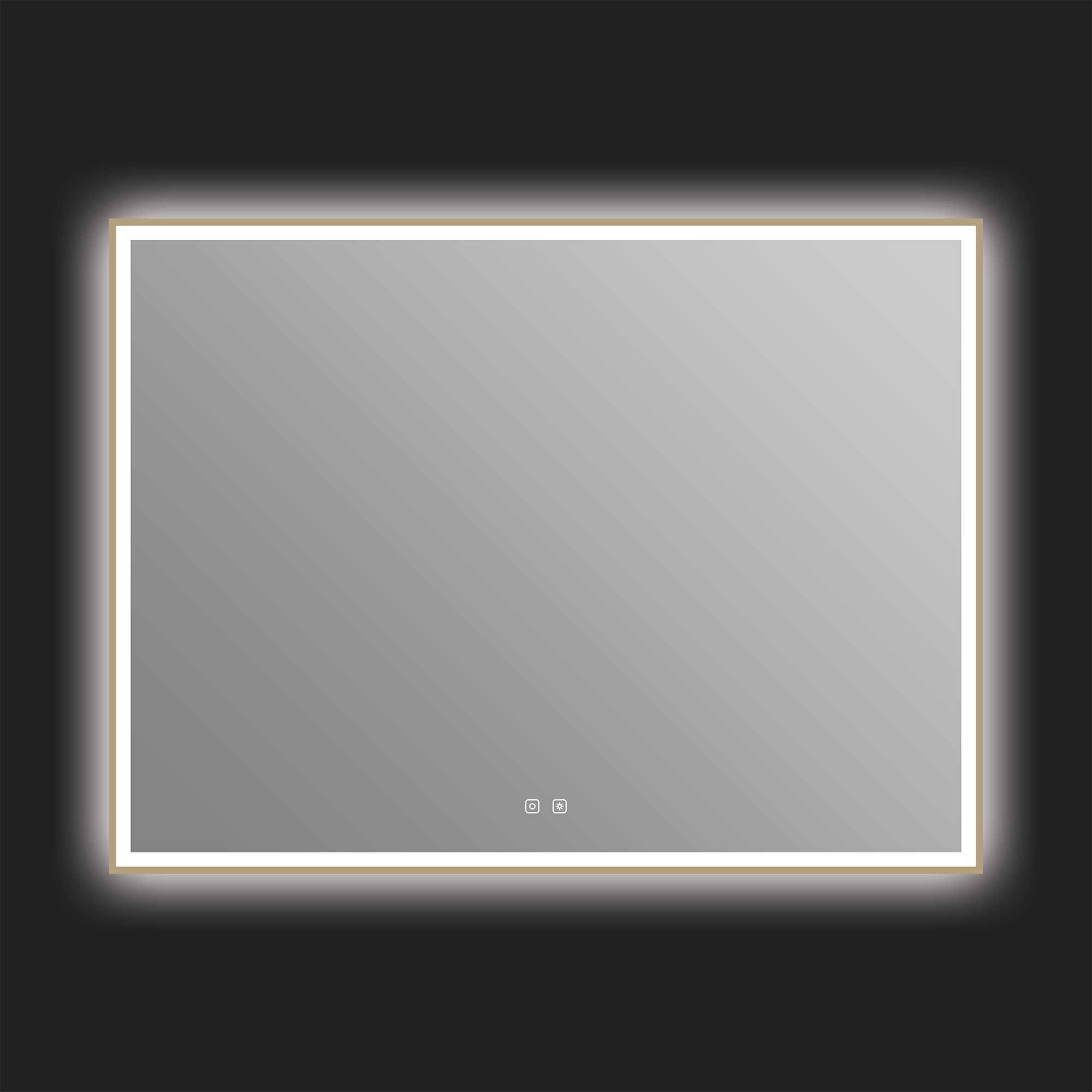 Miroir LED Eden 48" x 36" - Bronze brossé