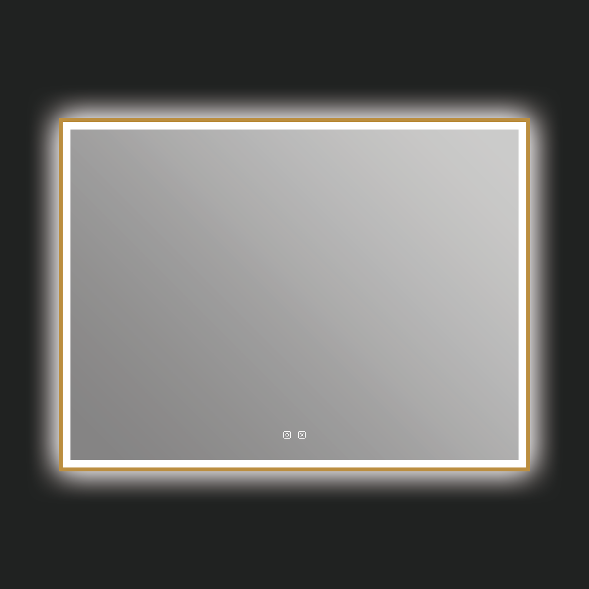 Miroir LED Eden 48" x 36" - Or brossé