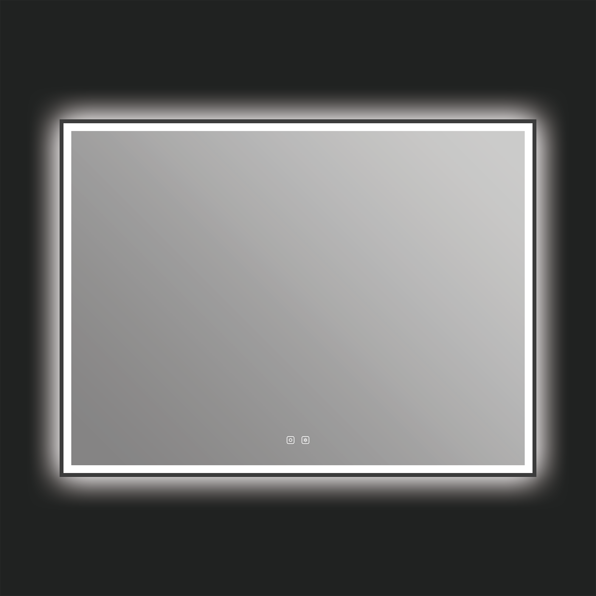 Miroir LED Eden 48" x 36" - Noir mat