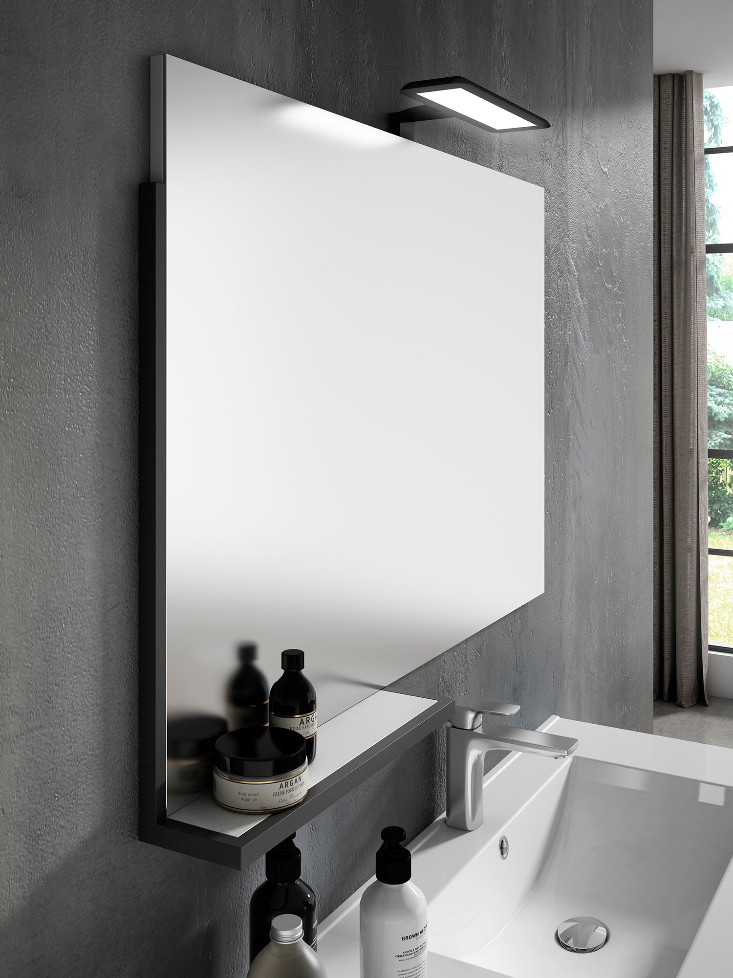 Étagère pour miroir mural Lyric - Blanc mat