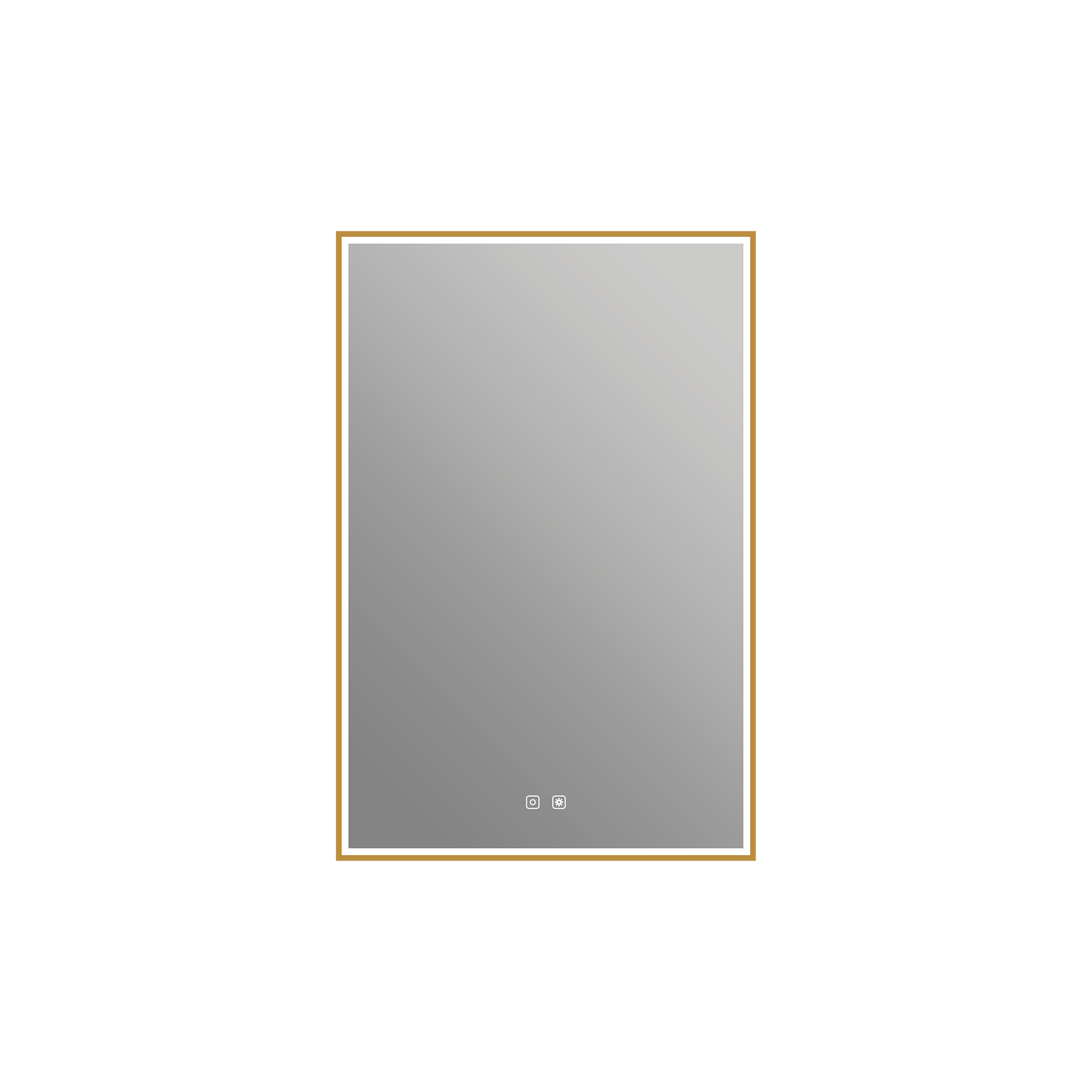 Armoire à pharmacie Nova 24" x 36" à DEL - Or brossé