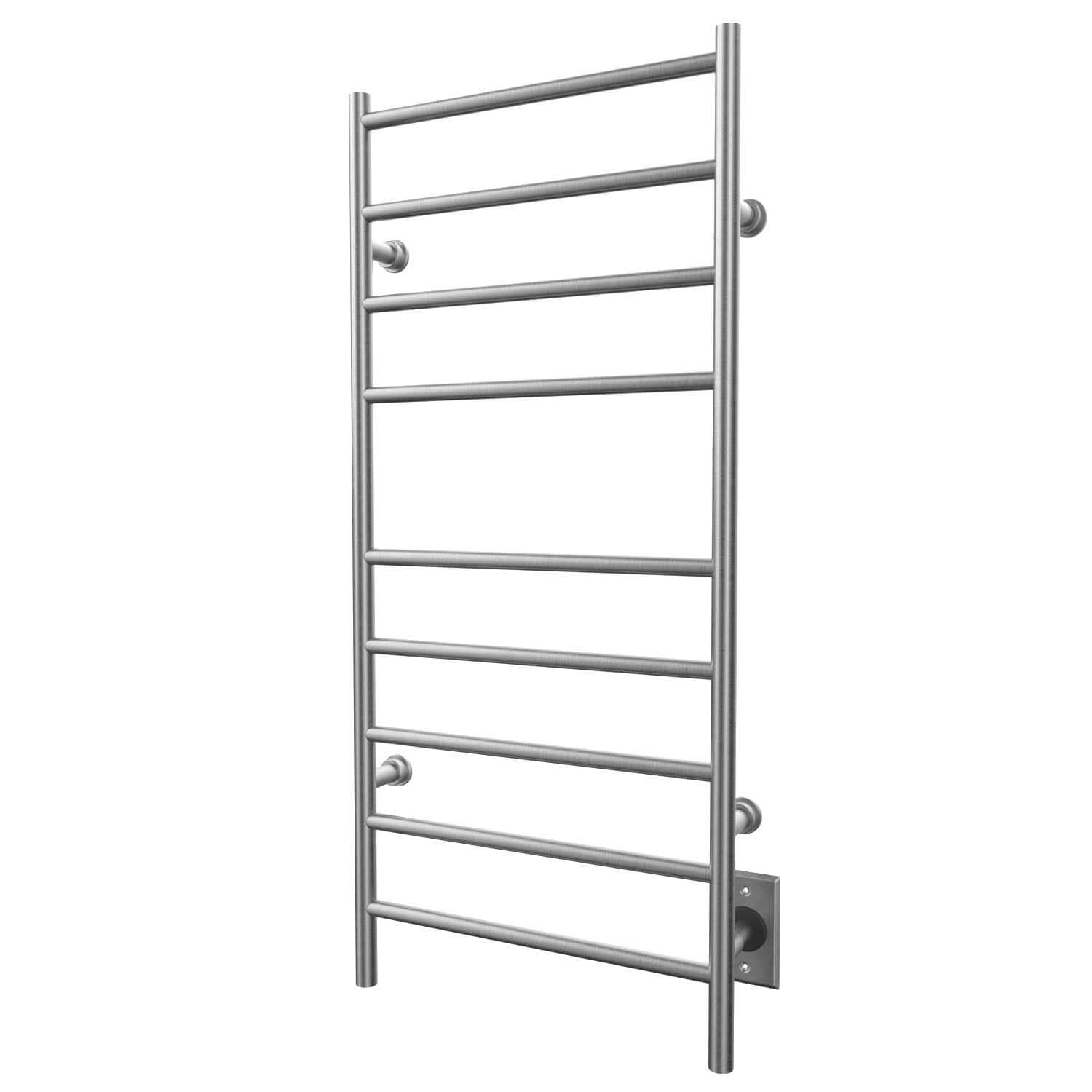 Chauffe-serviettes électrique linéaire Kontour câblé 18" x 40" - Nickel brossé