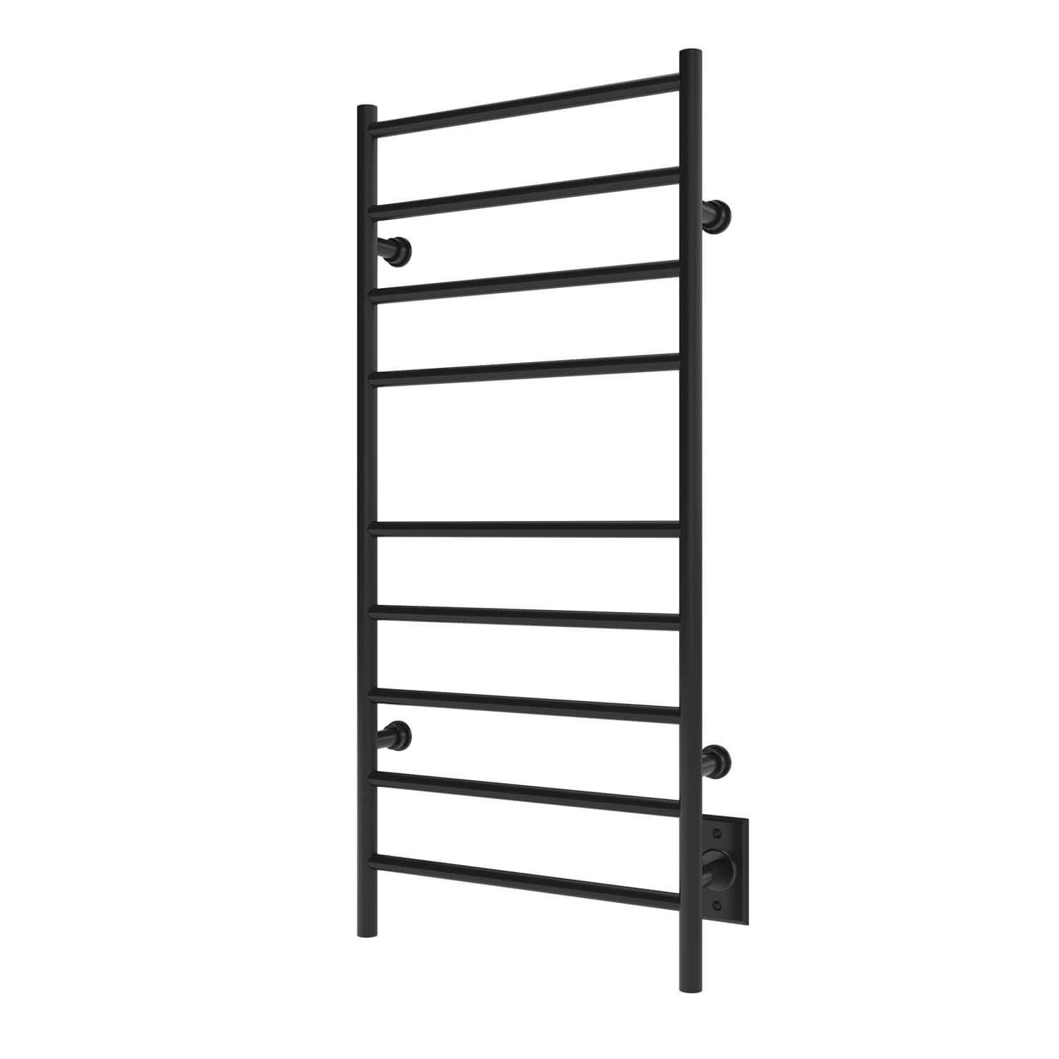 Chauffe-serviettes électrique linéaire Kontour câblé 18" x 40" - Noir mat