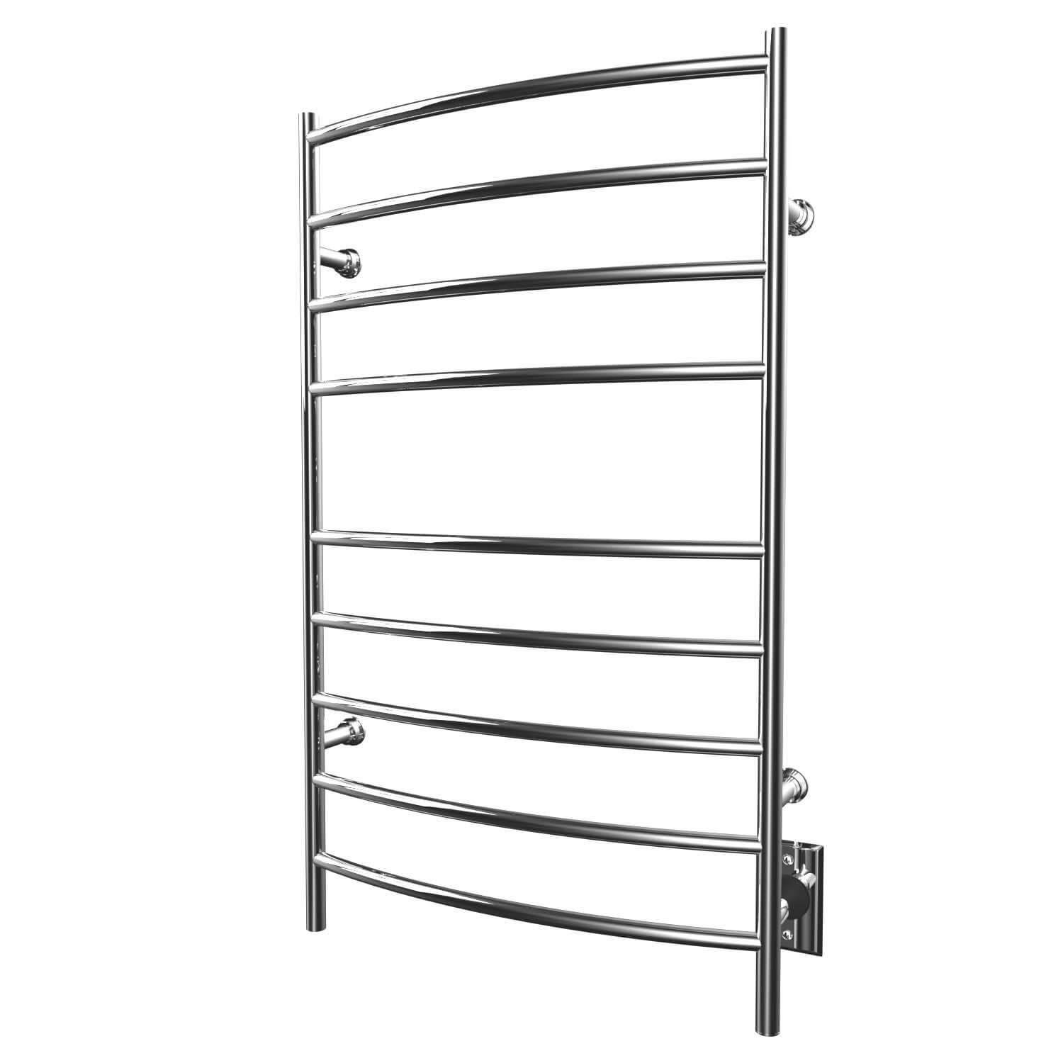 Chauffe-serviettes électrique Kontour convexe câblé 24" x 40" - Chrome