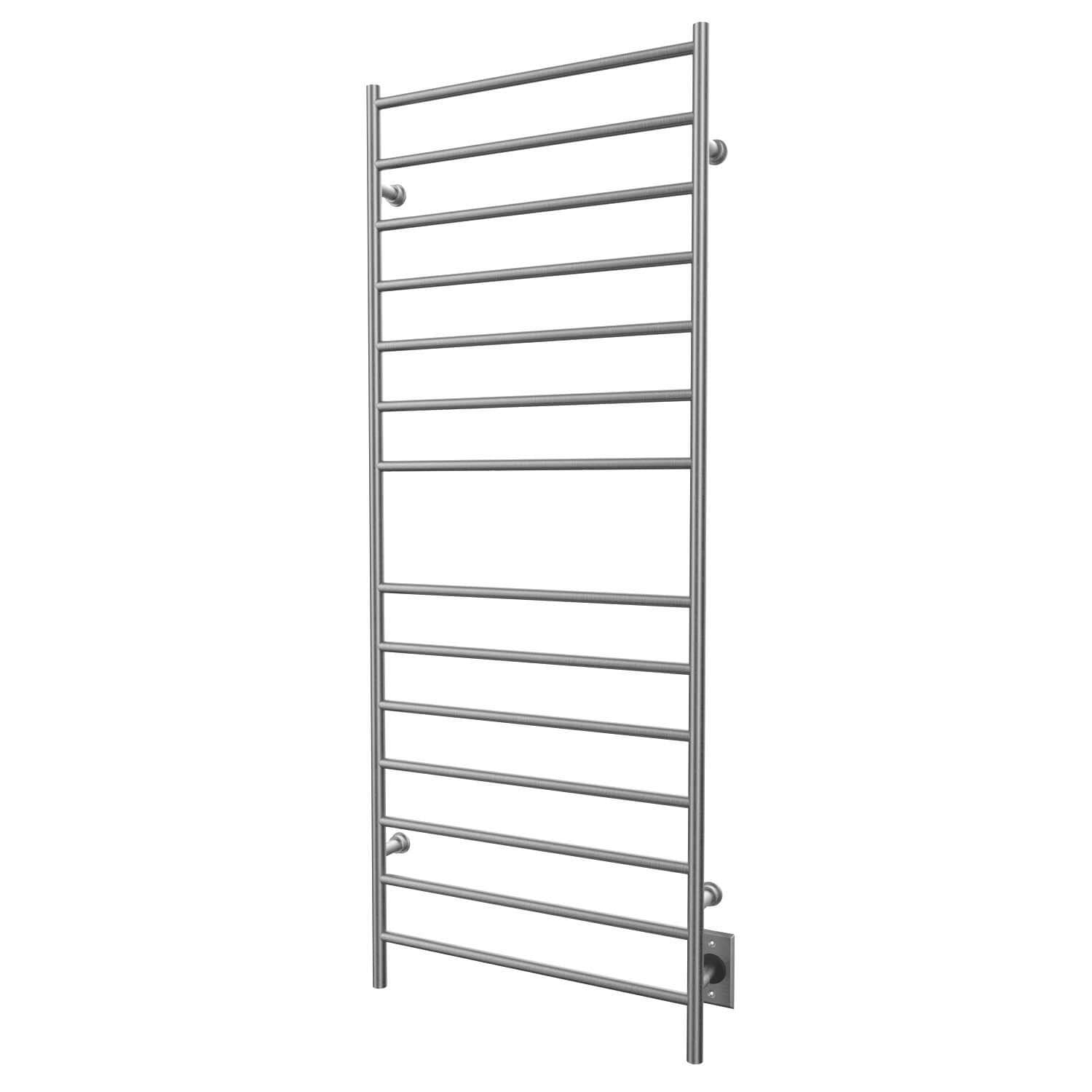 Chauffe-serviettes électrique linéaire Kontour 24" x 60" (filaire) - Nickel brossé