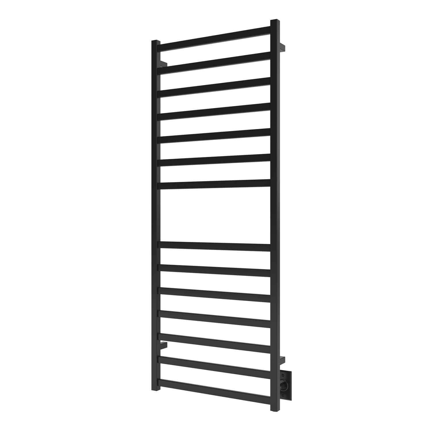 Chauffe-serviettes électrique carré Kontour 24" x 60" - Noir mat