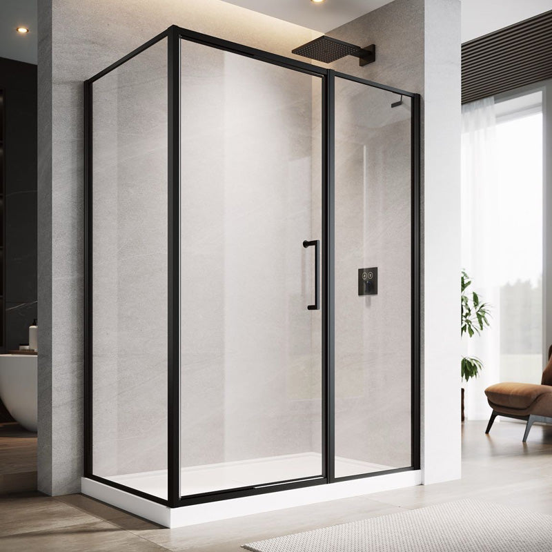 Porte pivotante 50/50 pour douche incluant base de douche incluse 48" x 36" SériePRO de Aktuell