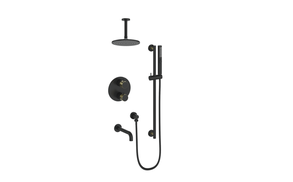 DRAVA 3-WAY TH SHOWER KIT WITH 6" CEILING ARM