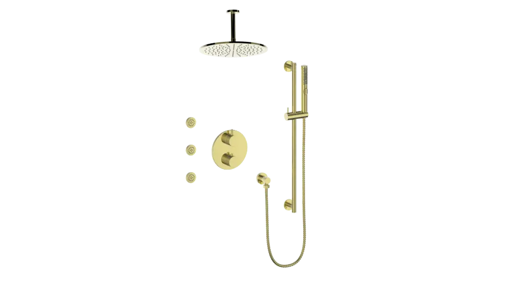 DRAVA 3-WAY TH SHOWER KIT WITH BODY JETS AND 6" CEILING ARM