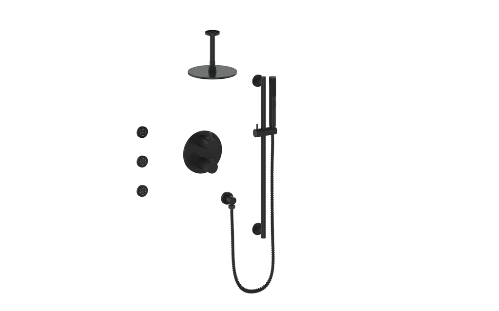 DRAVA 3-WAY TH SHOWER KIT WITH BODY JETS AND 6" CEILING ARM