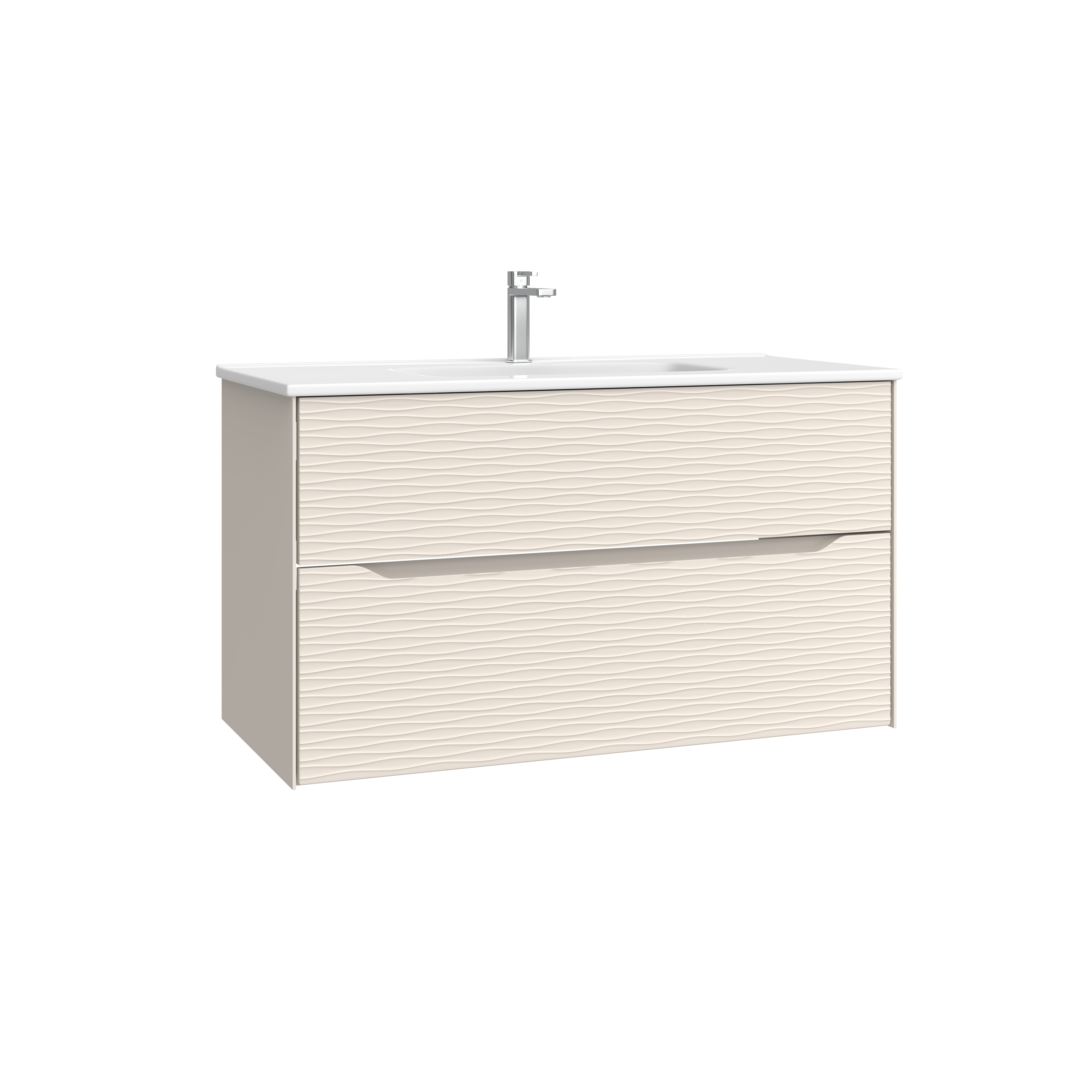 Vanité murale deux tiroirs Bogatell 80cm, 100cm et 120cm