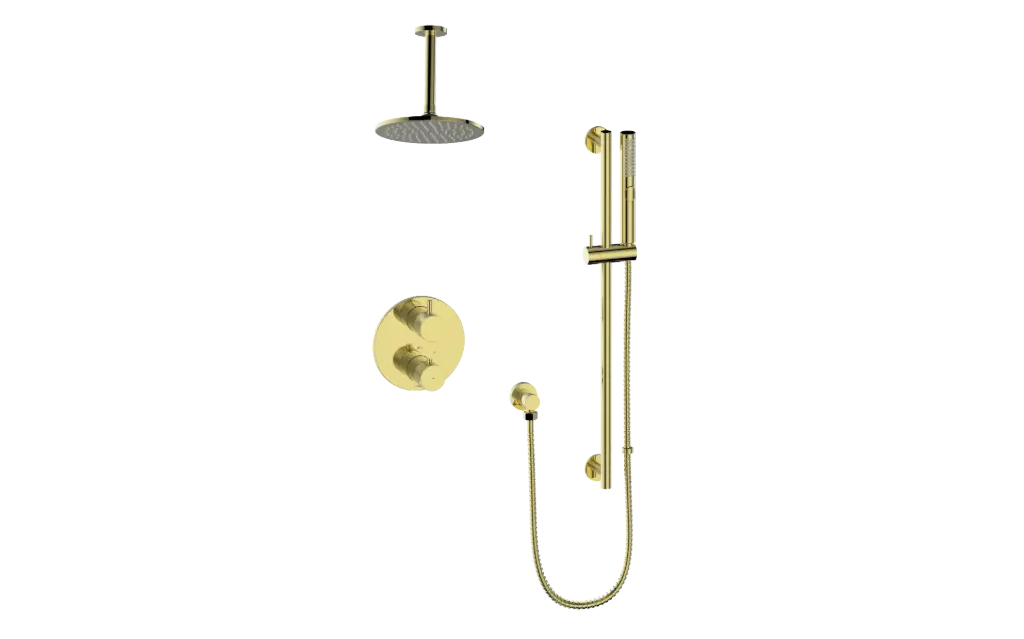 Garniture DRAVA pour kit de douche à 2 voies avec bras de plafond de 6 pouces