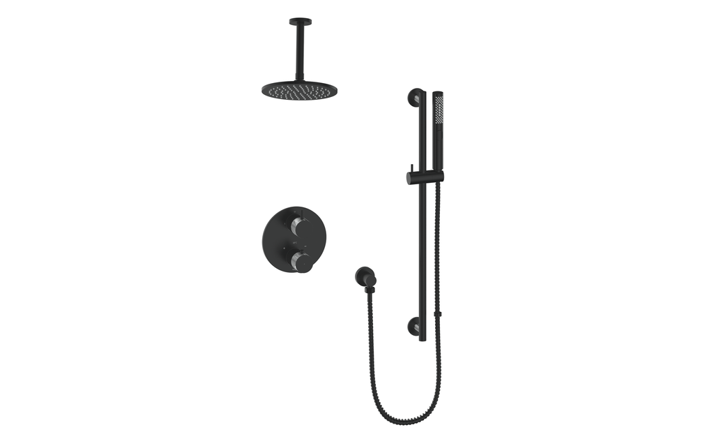 Garniture DRAVA pour kit de douche à 2 voies avec bras de plafond de 6 pouces